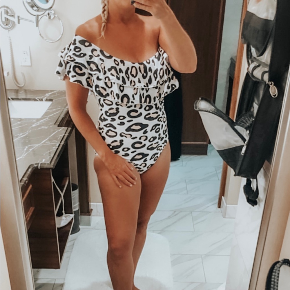 Animal print one piece